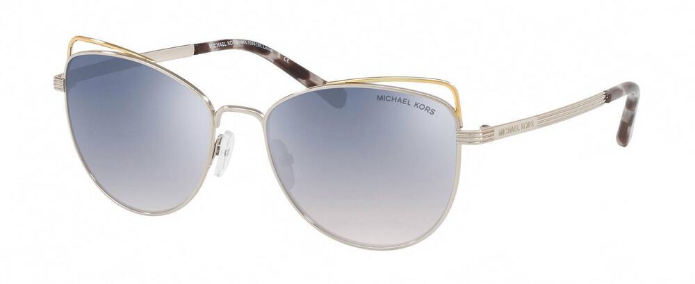 NEW MICHAEL KORS women's mk1035 11537b sunglasses in silver/ cloud flash
